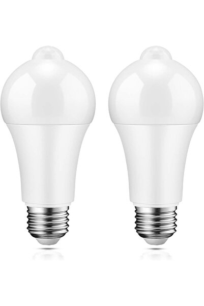 SYOSI لمبة LED مزودة بحساس حركة 12 وات (ما يعادل 100 وات) E26 6000 كلفن PIR م...