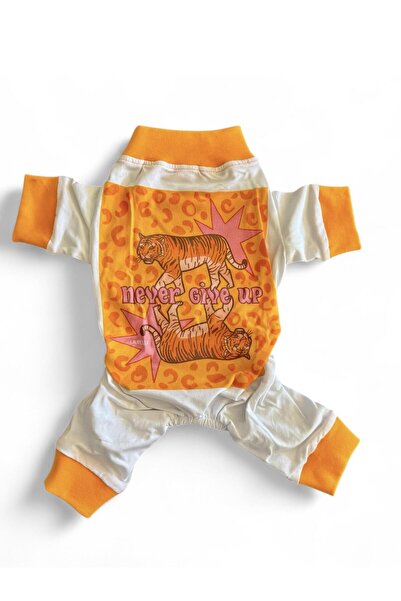 Kemique Never Give Up Penye Kedi Tulum Pijama