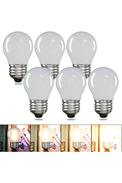 Bonlux لمبة LED E27 G45 5 وات (مكافئ 40 وات) أبيض دافئ 2700 كلفن قابلة للتعتي...