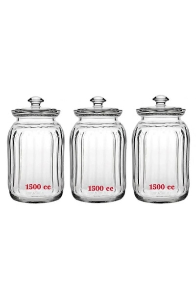 Paşabahçe Viva Cam Kavanoz 1500 Cc X 3 Adet ( 96394)
