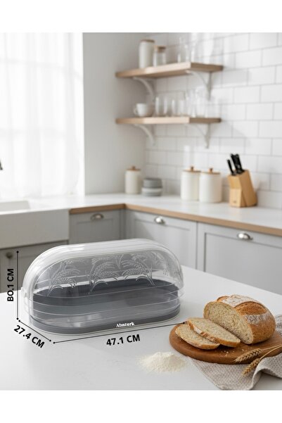 abnturk Buğday Desen Çok Amaçlı Ekmeklik ve Saklama Kutusu | Dekoratif Büyük ...