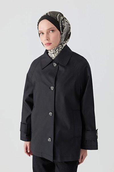 Tuğba Kısa Trençkot - Siyah