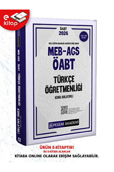 Pegem Akademi 2026 MEB-AGS ÖABT Türkçe Öğretmenliği Konu Anlatımlı E-Kitap