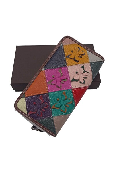 EVoStyle Women's Genuine Leather Wallet Ivy Butterfly 606-2, 19 x 10 x 4 cm, Multicolor