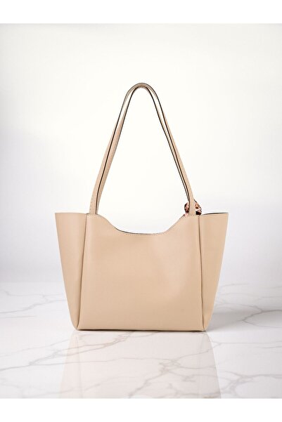 Kontes Women's Scarf Gift Shopper Hand and Shoulder Bag with Zipper and Snap Closure