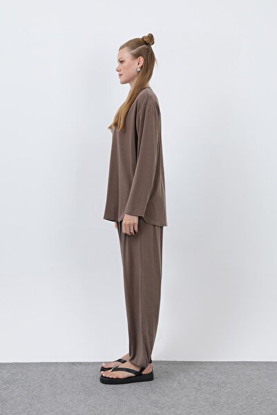 Loreen Γυναικείο Σετ oversized Viscose Relax-20663TKS - ΚΑΦΕ