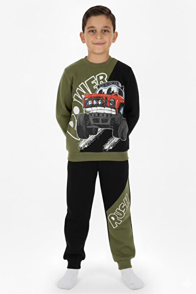CRASSİ Αθλητικό κοστούμι για αγόρια με τύπωμα επένδυση fleece Χειμερινό