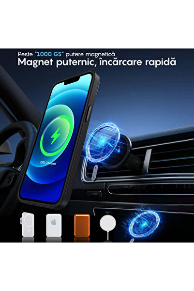 Casey Studios Magsafe Case iPhone 11, Slim, Wireless Charging, Raised Edges, Black