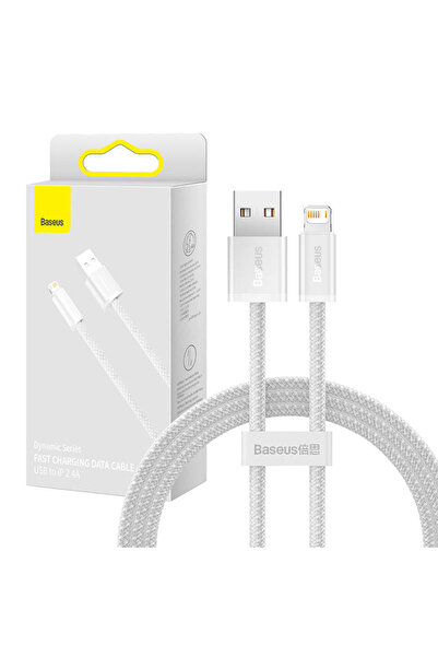 Baseus Cablu USB la Lightning Dynamic, 2.4A, 1m (alb)