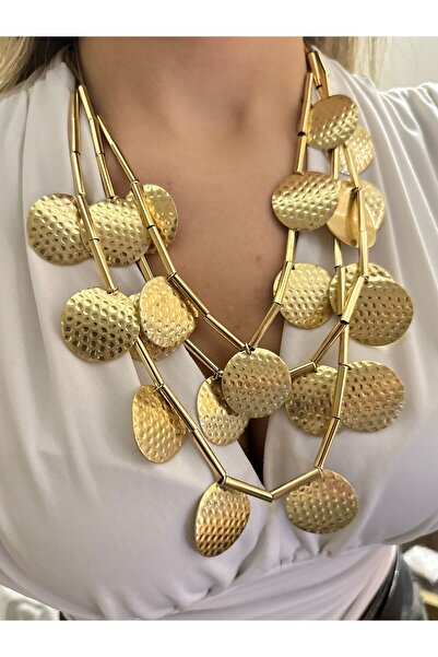 MyladyAccessoriess Bal Peteği Detay Çoklu Kolye (52cm)