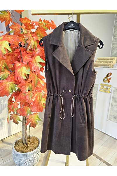 diğerr1 Büzgülü Düğme Detay Yelek