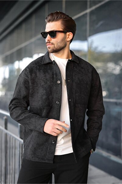 Madmext Чорна сорочка з флісовою підкладкою E6767