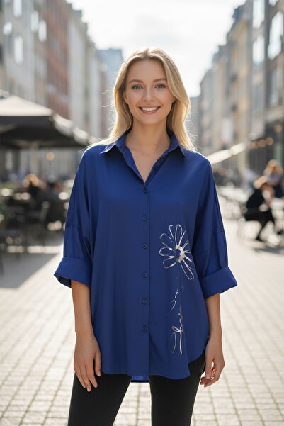 SEAY ITALY Kolu Apoletli Baskılı Gömlek