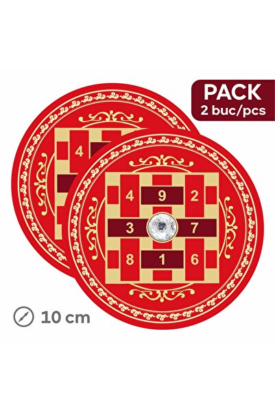 Feng Shui Sticker with Sum 10 2026 – Remedy for remarkable results - 2 pcs, 10 cm