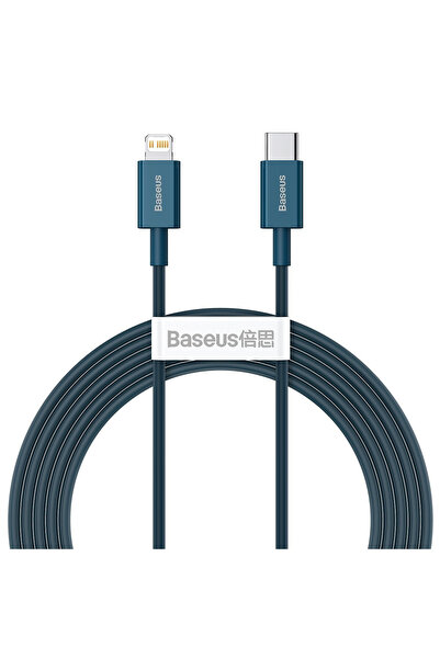 Baseus Cablu Superior Series USB-C la iPhone, 20W, PD, 2m (Albastru)