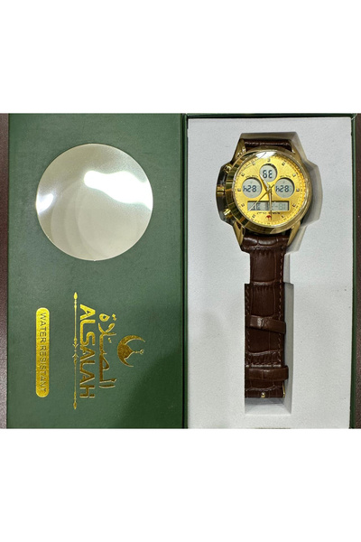 CN The elegant AL SALAH prayer clock combines classic design with modern technology to remind you of prayer times.