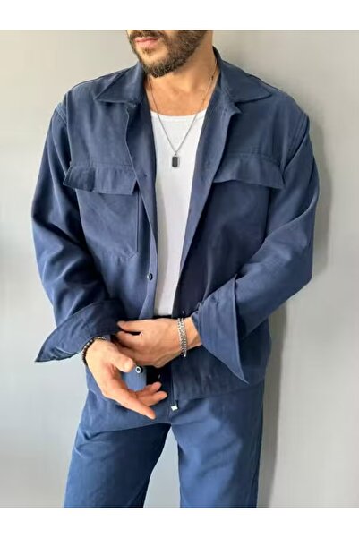 TÜZeMEN Premium Pocket Detailed Oversized Shirt