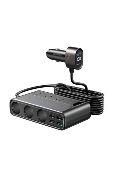 Joyroom Încărcător auto JR-CL06 Multi-Port (negru)