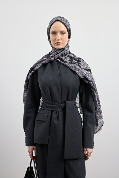 Qef Cotton Shawl Flow Black