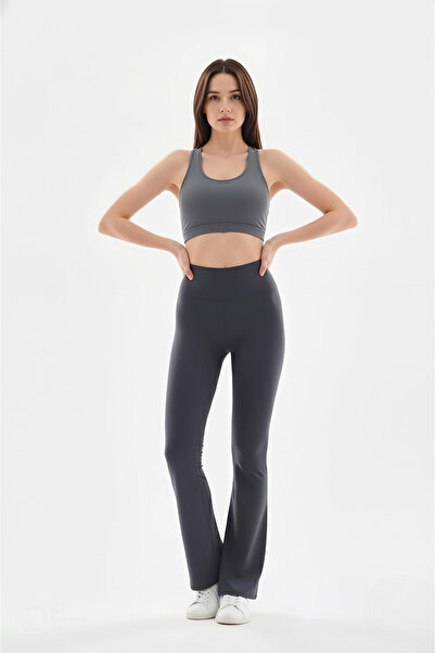 vogsign Yüksek Bel Dalgıç İspanyol Paça Tayt