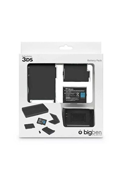 Bigben Interactive BigBen battery for 3DS console, 1300 mAh, detachable cover, charging stand (black)