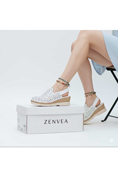 Zenva Zenvea Orthopedic Comfortable Sandals Soft Padding Sole Breathable Laser Cut Women's Sandals