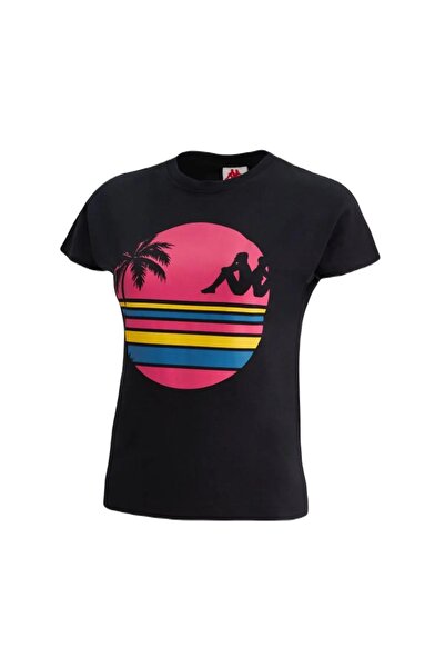 Kappa 371E8Cwa0B-1 Authentic Sand Pakita Tk Women's Sports T-Shirt Black