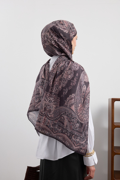 Qef Cotton Shawl Flow Plum Plum