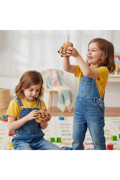 Aurora BT21 Shooky Head Keychain, Polyester, Brown