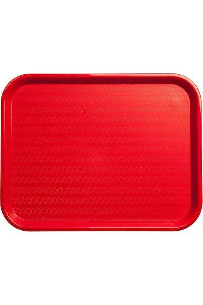 fitto صينية تقديم حمراء سادة - متعددة الأغراض، متينة وخفيفة الوزن