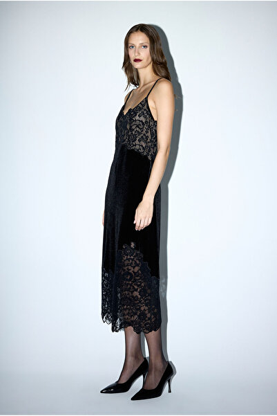 adL Mert Aslan Kadife Slip Elbise