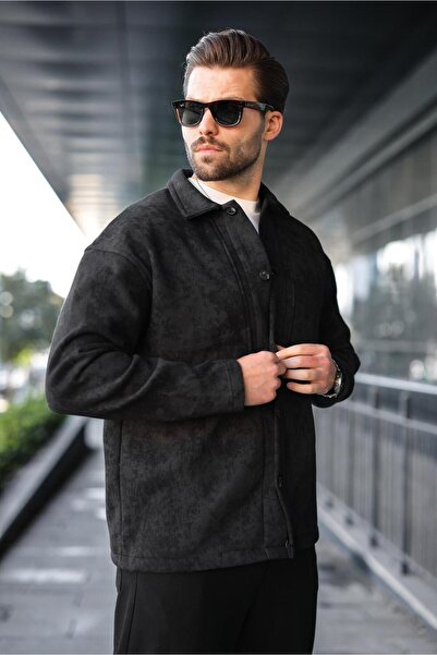 Madmext Чорна сорочка з флісовою підкладкою E6767