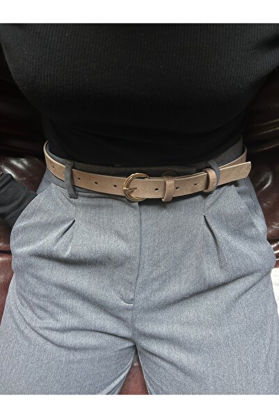 LİA KEMER Illume Curea rotundă cu model din piele intoarsa pentru femei, cu c...