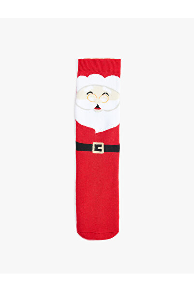 Koton Santa Claus Printed Cotton Thick Socks