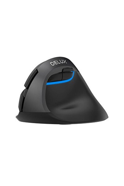 Delux M618Mini DB BT+2.4G 2400DPI Wireless Vertical Mouse (Black)