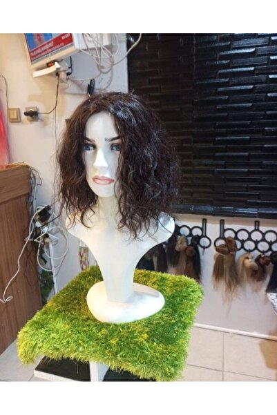 Genel Markalar Kendinden dalgalı Çukulata kahve peruk%100 gerçek saç