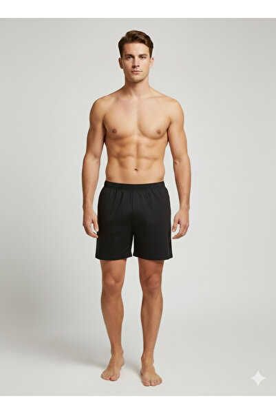 Pamuk Yıldız 5-Pack Black Color Men's Cotton Boxer Comfortable Cut Breathable Fabric