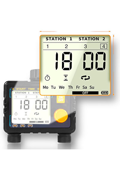 OEM Rainfactory Irrigation Programmer, Digital, 2 Outputs, 4 Programs, IP65, LCD, 3.5x6.5 cm, blue