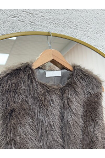 BENAHOLL Almah Lined Feather Belted Vest-En2205 Brown