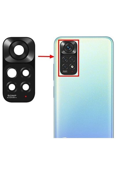 AXYA Xiaomi Redmi Note 11 4G Compatible Camera Lens Glass 21121119SC Multicolor