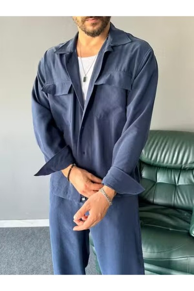 TÜZeMEN Premium Pocket Detailed Oversized Shirt