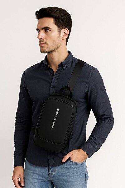 Av A Dos Mini Unisex Siyah USB Çıkışlı Anti Hırsız Kilitli Suya Dayanıklı Çap...