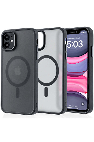 Casey Studios Magsafe Case iPhone 11, Slim, Wireless Charging, Raised Edges, Black