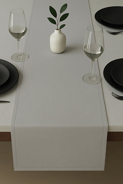 De'Vor Velvet Look Stone Color Table Runner