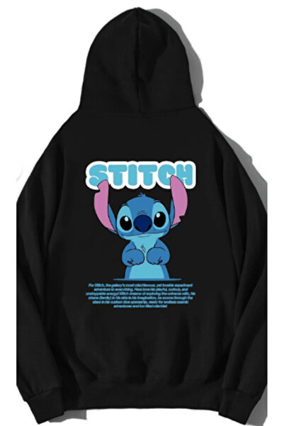 Bestteks Stitch Black Sweatshirt