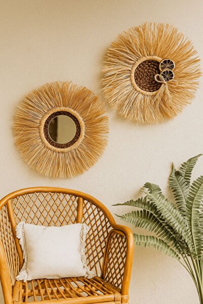 Home Bohem Handmade 2'li Set Kahve Çekirdeği Kurutulmuş Narenciye Detaylı Ayn...