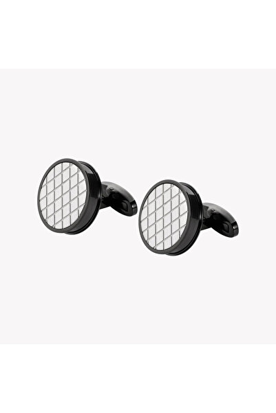 ZINK Men's Stainless Steel Black & Silver Cufflink - ZJCL004B