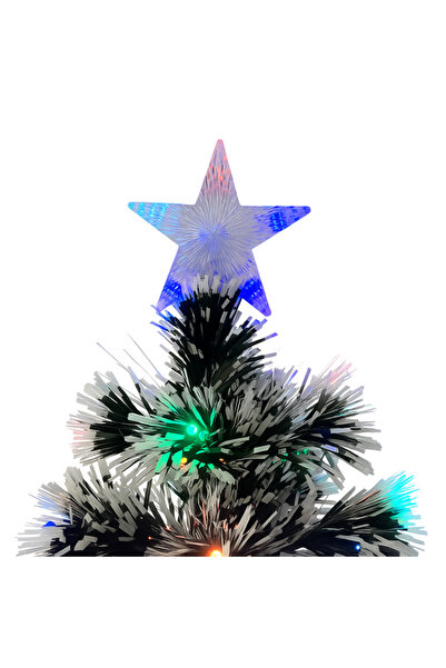 PROCART Artificial Christmas tree with LED lighting and multicolor fiber optics, height 180 cm