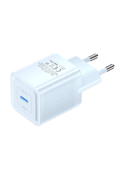Vention Încărcător de perete, Vention, FEPL0-EU, USB-C, 20W, GaN (albastru)