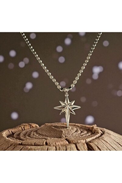 AKSESUARIM Unisex North Star Steel Necklace